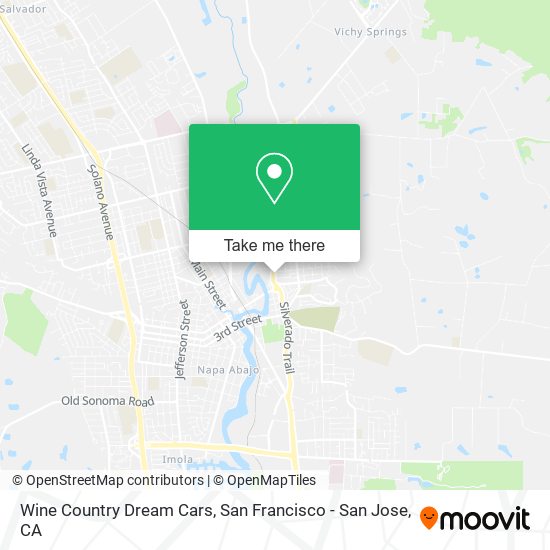 Wine Country Dream Cars map