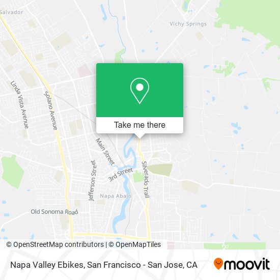Napa Valley Ebikes map