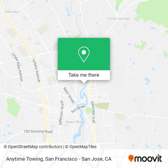 Anytime Towing map