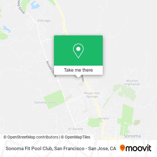 Mapa de Sonoma Fit Pool Club