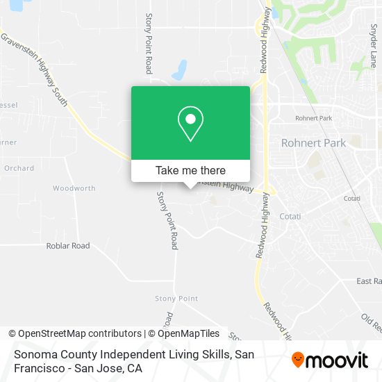 Sonoma County Independent Living Skills map