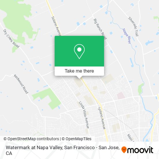 Watermark at Napa Valley map