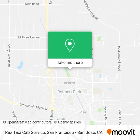 Raz Taxi Cab Service map