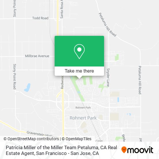 Mapa de Patricia Miller of the Miller Team Petaluma, CA Real Estate Agent