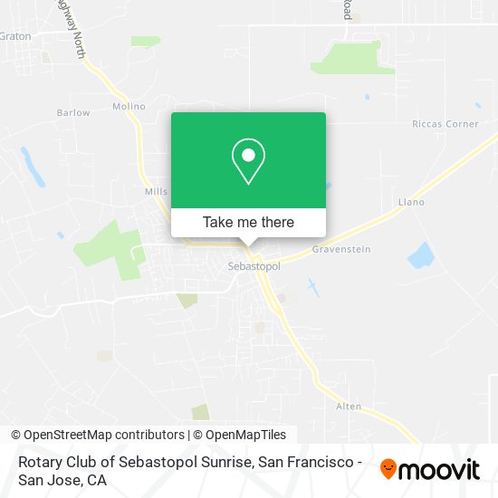 Rotary Club of Sebastopol Sunrise map