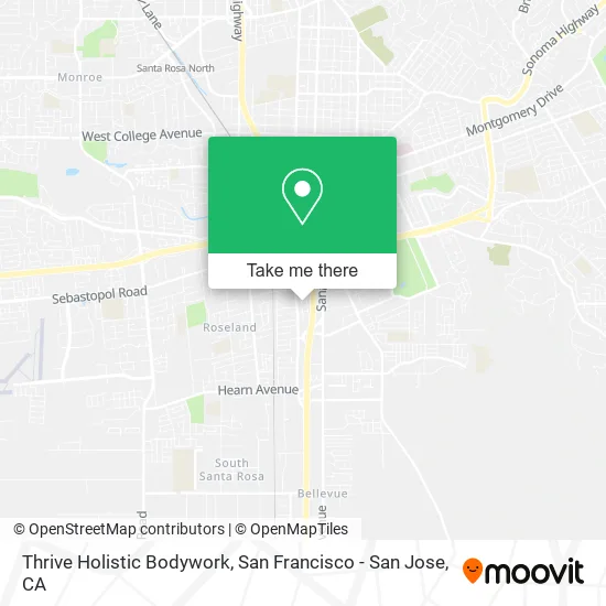 Thrive Holistic Bodywork map