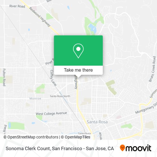 Sonoma Clerk Count map