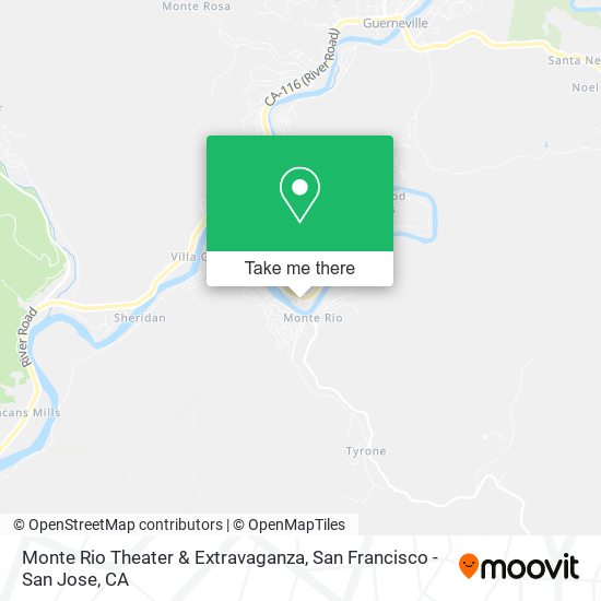 Mapa de Monte Rio Theater & Extravaganza