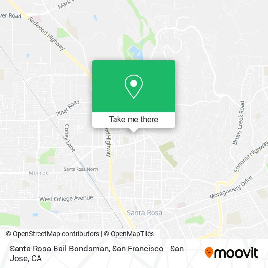 Santa Rosa Bail Bondsman map