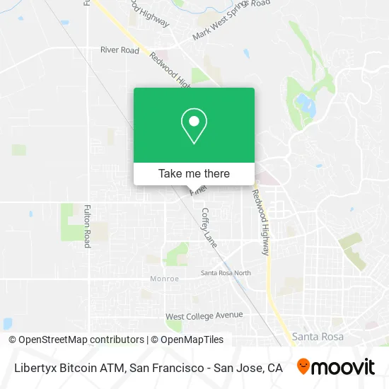 Mapa de Libertyx Bitcoin ATM