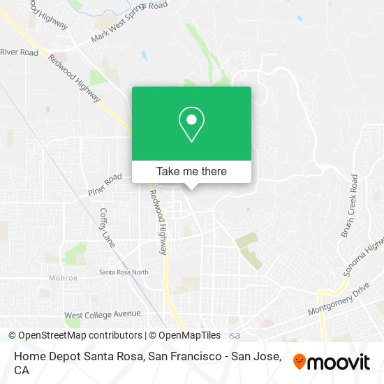 Mapa de Home Depot Santa Rosa