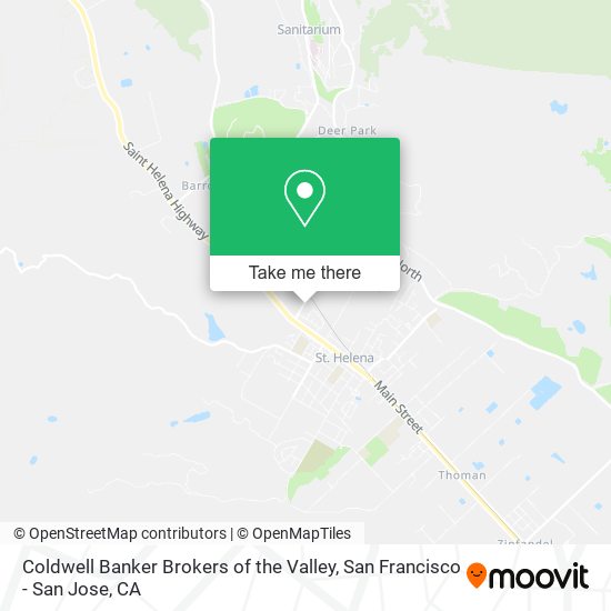 Mapa de Coldwell Banker Brokers of the Valley