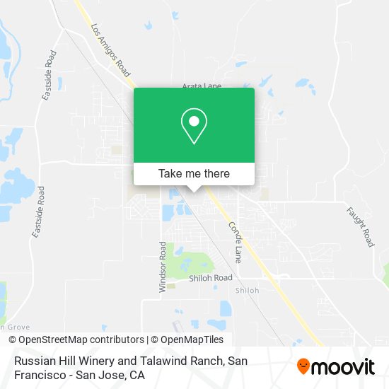 Russian Hill Winery and Talawind Ranch map