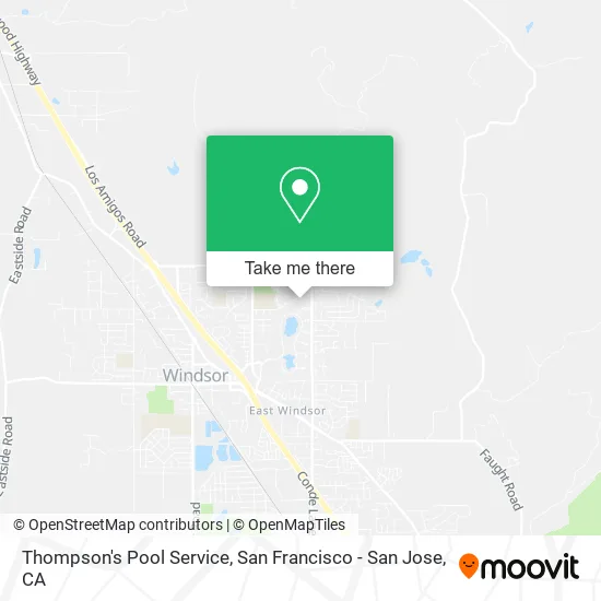 Thompson's Pool Service map