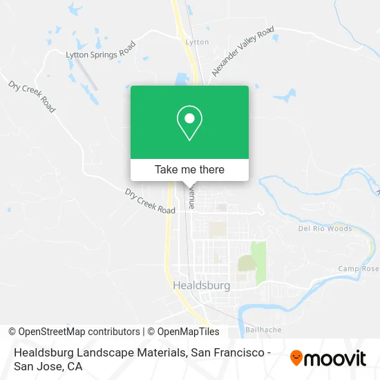 Healdsburg Landscape Materials map