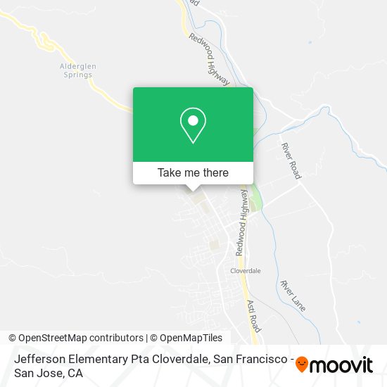 Mapa de Jefferson Elementary Pta Cloverdale