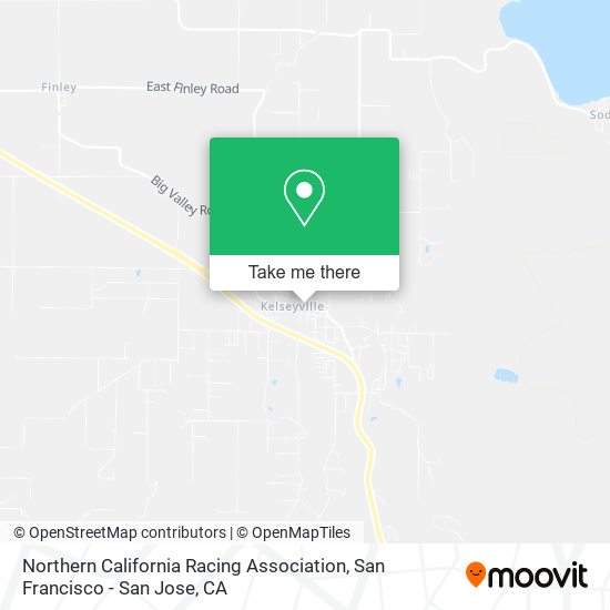 Mapa de Northern California Racing Association