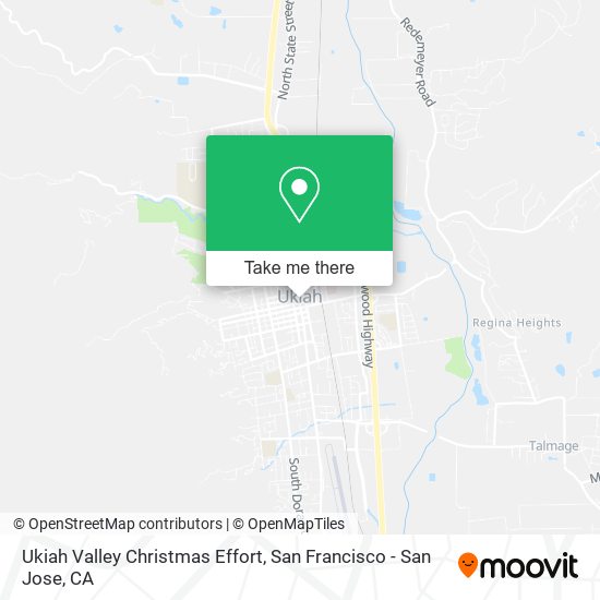 Ukiah Valley Christmas Effort map