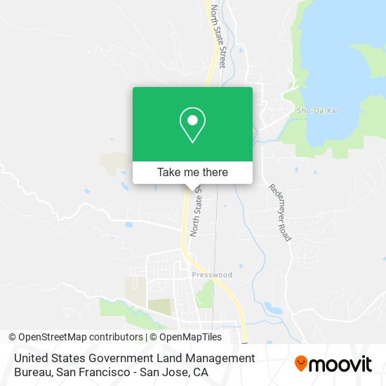 United States Government Land Management Bureau map