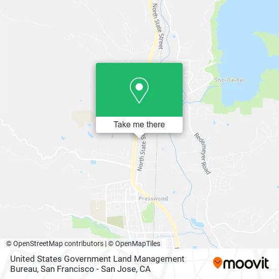 United States Government Land Management Bureau map