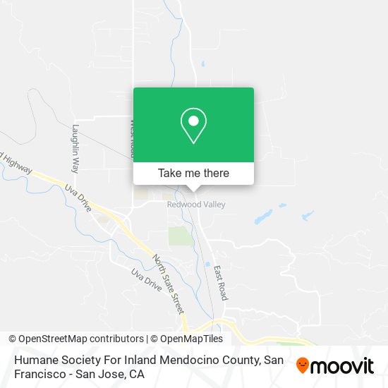 Humane Society For Inland Mendocino County map