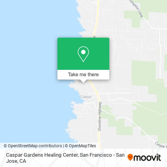 Caspar Gardens Healing Center map