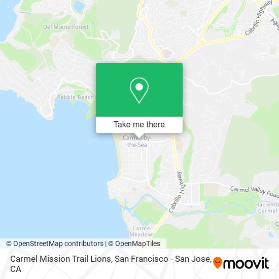 Carmel Mission Trail Lions map