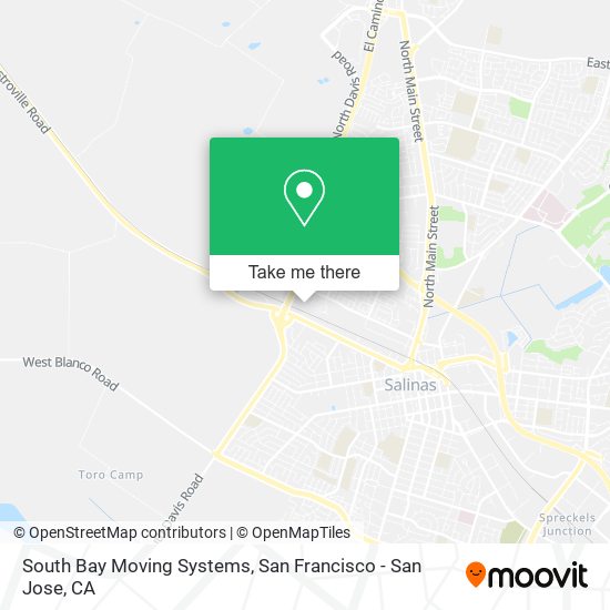 South Bay Moving Systems map