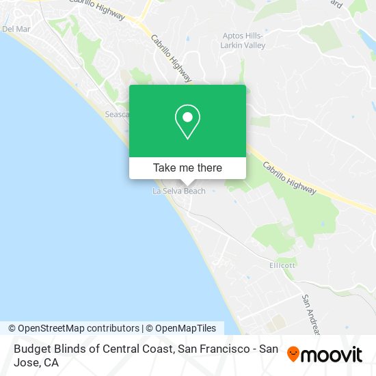 Budget Blinds of Central Coast map