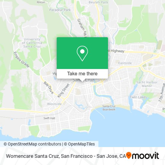 Womencare Santa Cruz map