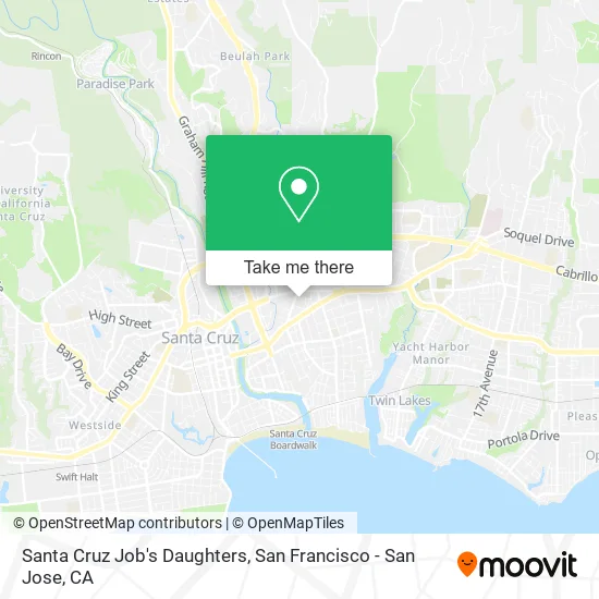 Santa Cruz Job's Daughters map