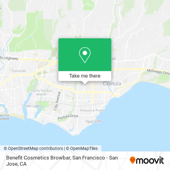 Benefit Cosmetics Browbar map