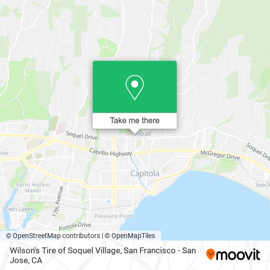 Wilson's Tire of Soquel Village map