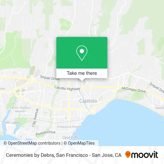 Ceremonies by Debra map