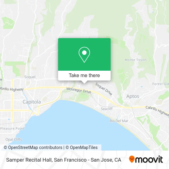 Samper Recital Hall map