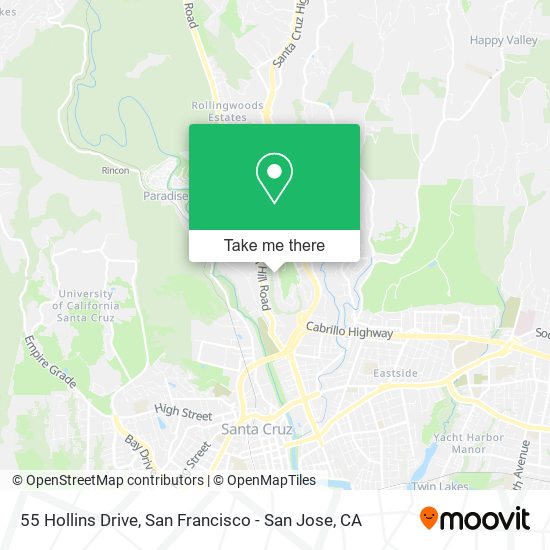 Mapa de 55 Hollins Drive
