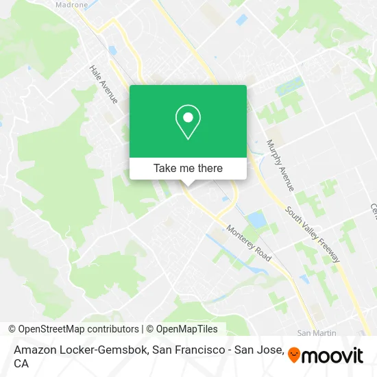 Amazon Locker-Gemsbok map