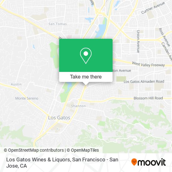 Mapa de Los Gatos Wines & Liquors