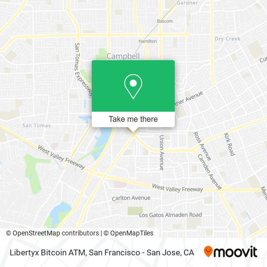 Mapa de Libertyx Bitcoin ATM