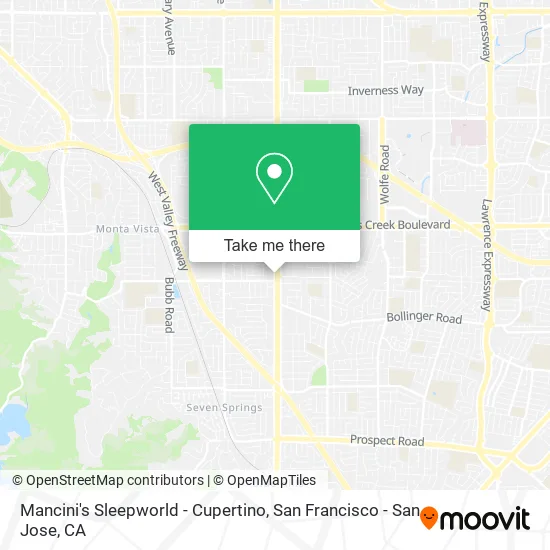 Mapa de Mancini's Sleepworld - Cupertino