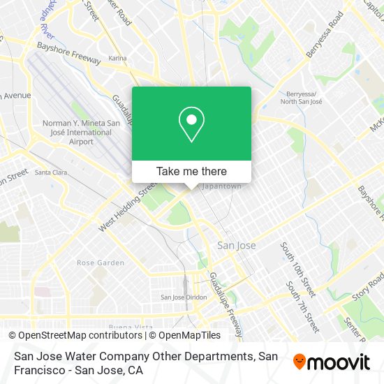 Mapa de San Jose Water Company Other Departments