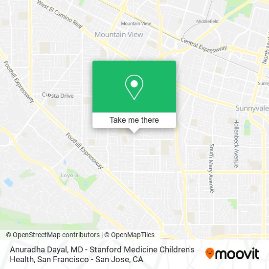 Mapa de Anuradha Dayal, MD - Stanford Medicine Children's Health