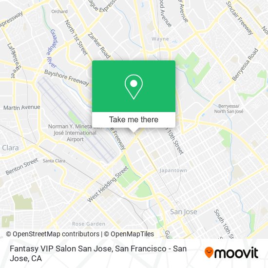 Fantasy VIP Salon San Jose map