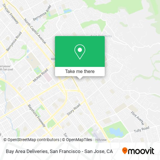 Bay Area Deliveries map