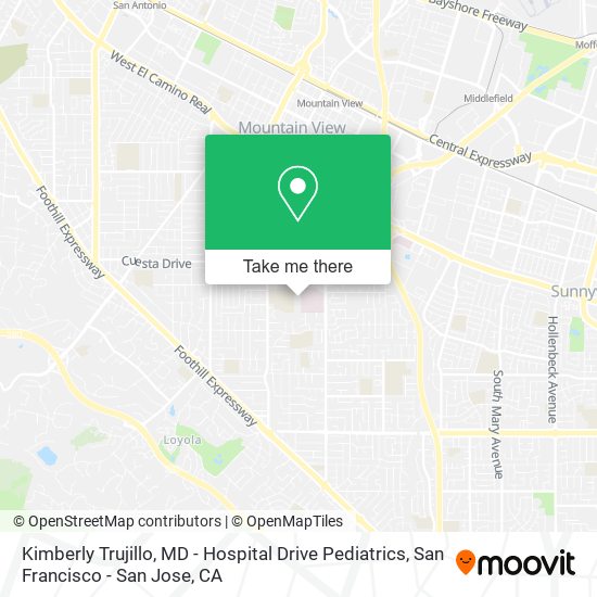 Mapa de Kimberly Trujillo, MD - Hospital Drive Pediatrics