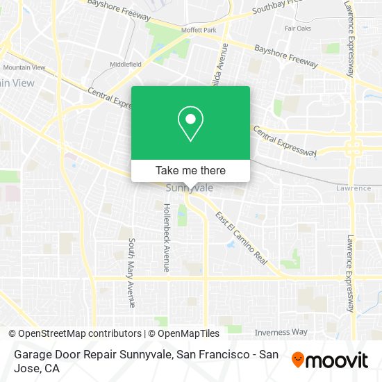 Garage Door Repair Sunnyvale map