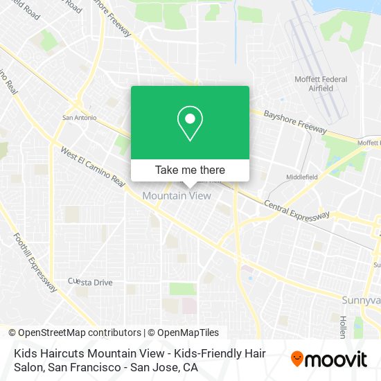 Mapa de Kids Haircuts Mountain View - Kids-Friendly Hair Salon