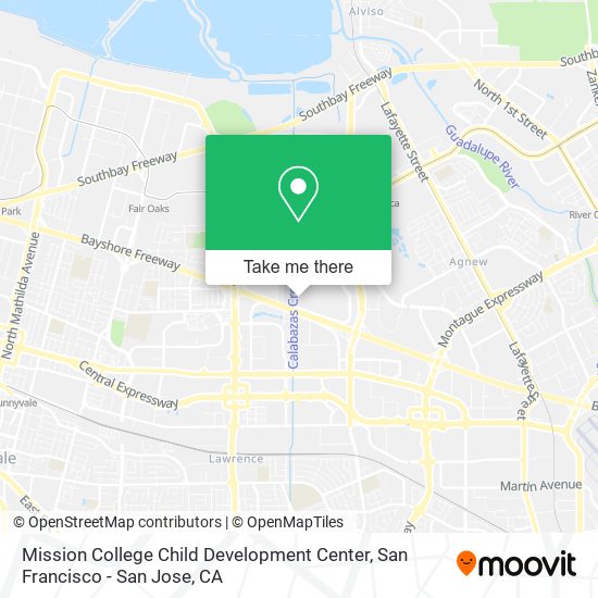 Mission College Child Development Center map