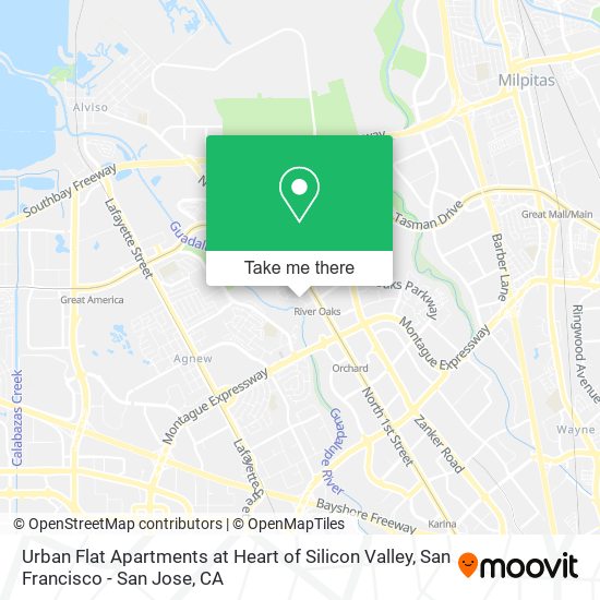 Urban Flat Apartments at Heart of Silicon Valley map