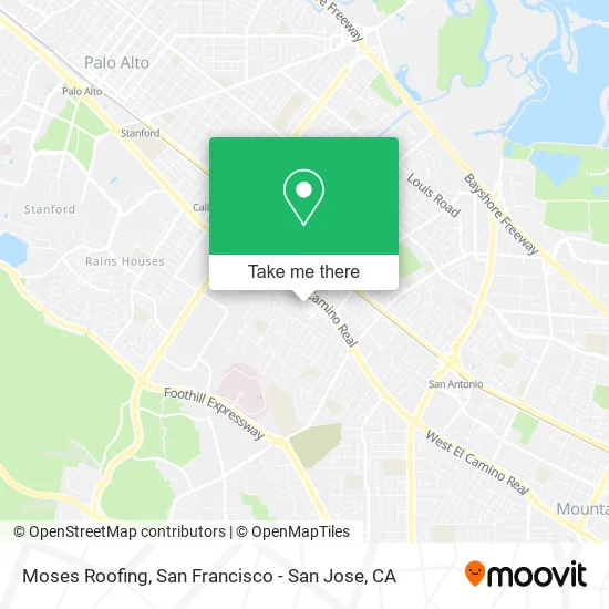 Moses Roofing map